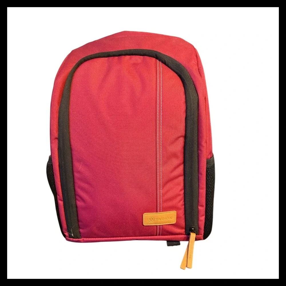 Tarion Red‎ Camera Backpack Bag Padded Compartments Water Resistant Outdoor Use
